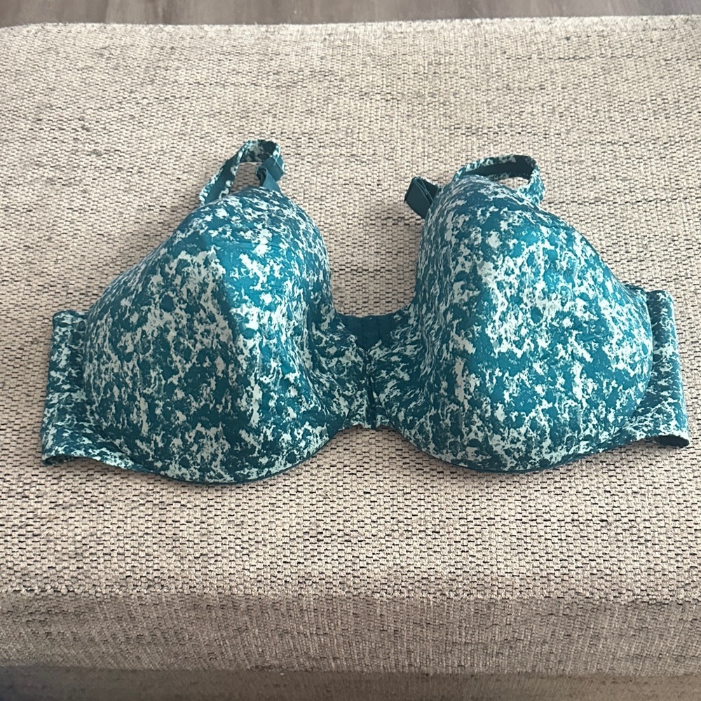 Teal Marble-Print T-Shirt Bra - Women Intimates